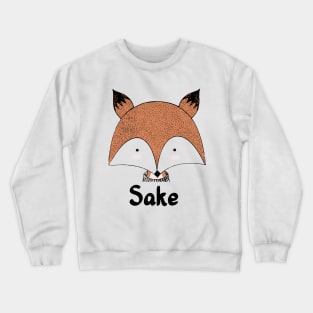 For Fox (Fucks) Sake - Red Sly Fox Face Forest Animal Crewneck Sweatshirt